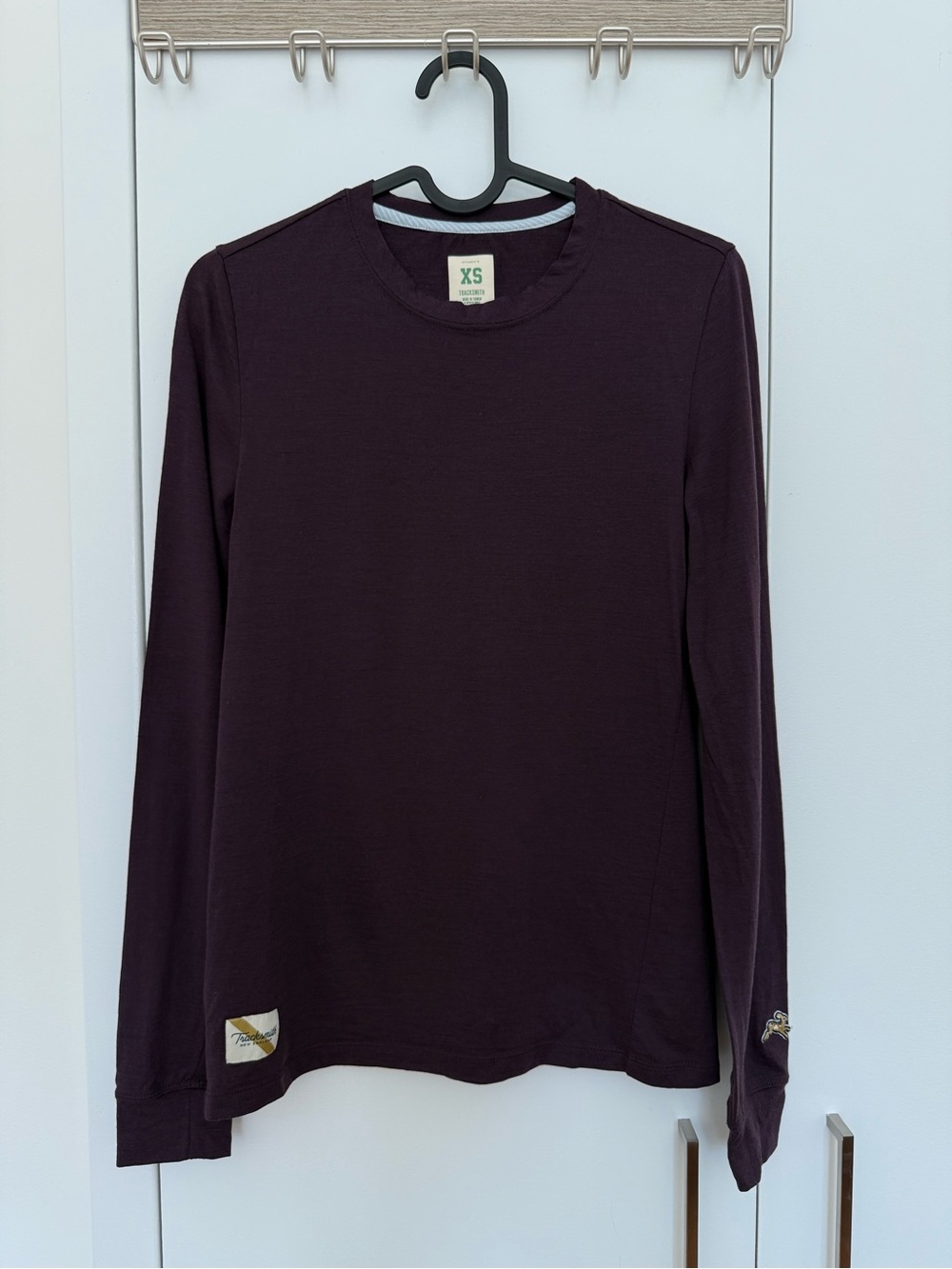 Tracksmith Harrier Long Sleeve in Plum Heather, Size XS